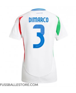 Günstige Italien Federico Dimarco #3 Auswärtstrikot Damen EM 2024 Kurzarm